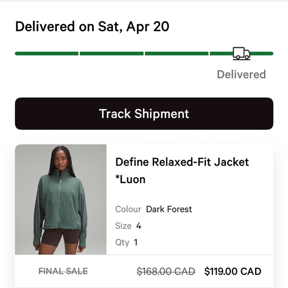 lululemon athletica Dark Green Windbreaker - Picture 6 of 6
